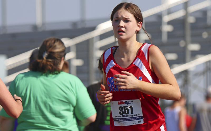 (KYLIE BAILEY | THE GRAHAM LEADER) Austin Hughes finished 40th out of 216 runners Wednesday, Sept. 20 at the Wyatt Dickerson Invitational in Alvord.