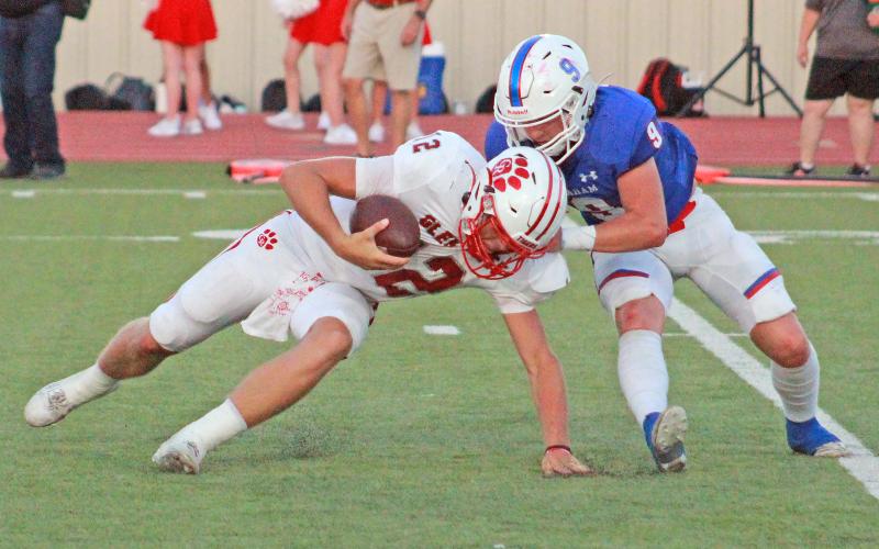 (TC GORDON | THE GRAHAM LEADER) Junior Jayton Hearne earned a selection as one of The Leader’s Athletes of the Week. Hearne played a major role in the football team’s win over Glen Rose. 