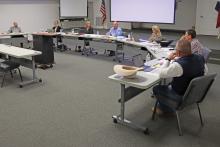 (THOMAS WALLNER | THE GRAHAM LEADER) The Graham ISD Board of Trustees met Wednesday, Nov. 8 at the Graham Learning Center. The board spoke about the early planning process for the 2024-2025 calendar and regarding a survey for parents and GISD staff on a four-day week.