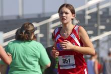 (KYLIE BAILEY | THE GRAHAM LEADER) Austin Hughes finished 40th out of 216 runners Wednesday, Sept. 20 at the Wyatt Dickerson Invitational in Alvord.
