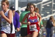 (KYLIE BAILEY | THE GRAHAM LEADER) Taylan Locker finished 69th out of 216 runners Wednesday, Sept. 20 at the Wyatt Dickerson Invitational in Alvord.