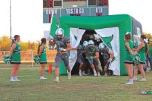 (FILE PHOTO | THE GRAHAM LEADER) The Bobcats run out during their homecoming game versus Azle Christian. After suffering their first loss of the season last week to Jonesboro, the Bobcats came back with a win this week with a 63-0 win over Northside.