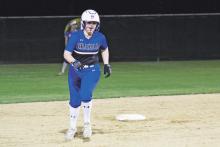 (MIKE WILLIAMS | THE GRAHAM LEADER) Lady Blues junior third baseman Emily Lawson was named one of The Graham Leader’s Athletes of the Week after combining for five home runs and 12 RBIs.