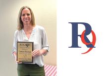 (CONTRIBUTED PHOTO | REGION 9 ESC) Newcastle ISD teacher Courtney Bozeman was named the Region 9 Secondary Teacher of the Year during a ceremony Wednesday, Aug. 2 in Wichita Falls.