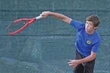 (TC GORDON | THE GRAHAM LEADER) The GHS tennis team took on Old High at home on Tuesday, Aug. 29. The Steers and Lady Blues combined for their first win since the beginning of the season as they defeated the Coyotes 11-8. Graham’s next match will come on the road Thursday, Sept. 7 at Burkburnett.