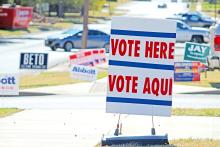 (THE GRAHAM LEADER | ARCHIVE PHOTO) Early voting in the general and special May elections will begin Monday, April 22 in Young County and around the state.