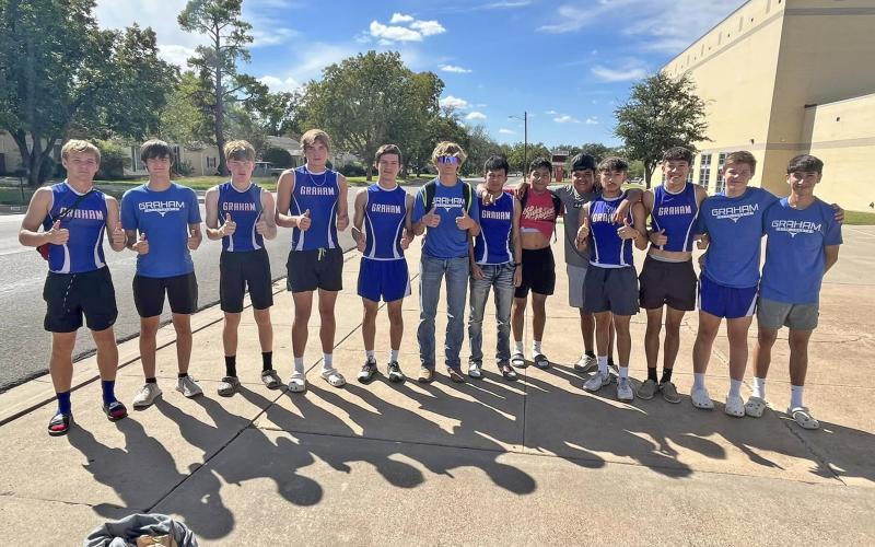 (CONTRIBUTED PHOTO | GRAHAM TRACK) The Graham Steers finished fourth out of five teams in the Region 6 district meet Tuesday, Oct. 10 at Stephenville.