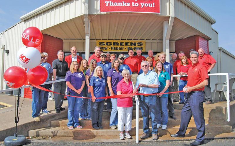 (GRAHAM CHAMBER OF COMMERCE | CONTRIBUTED PHOTO) Buchanan Building Supply ACE Hardware celebrated 40 years in Graham with a three-day anniversary event in May 2014. The celebration was kicked off with a Graham Chamber of Commerce Ribbon Cutting ceremony May 8, 2014. 