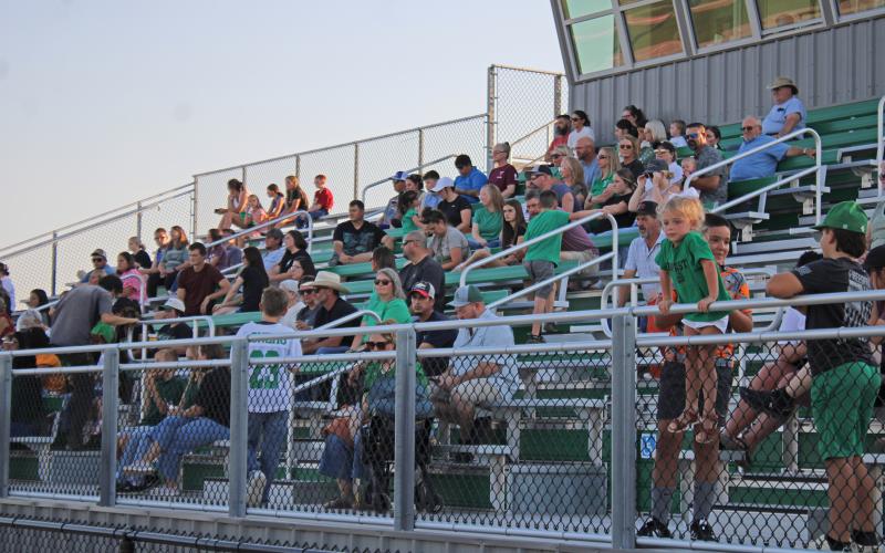 (ALEX HAVARDANSKY | THE GRAHAM LEADER) Newcastle parents and fans in attendance at the booster bash event Thursday, Aug. 7. The community showed up to support Newcastle athletes as they kicked off the new year.