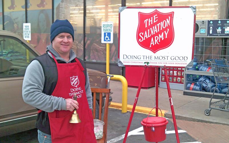 (ARCHIVE PHOTO | THE GRAHAM LEADER) Charlie Rogers rings a bell for The Salvation Army at United Supermarkets in Graham during one of their fundraising seasons. The annual red kettle campaign will kick off Saturday, Nov. 16 and run through Tuesday, Dec. 24.