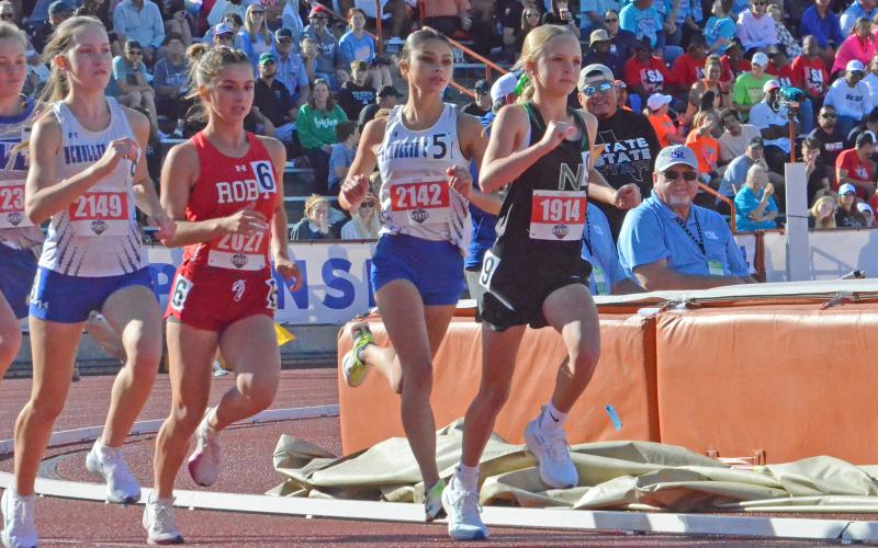(COLTON MCWILLIAMS | CONTRIBUTED PHOTO) The Graham Leader is recognizing Allison Melton of the Newcastle Ladycats as this week’s Athlete of the Week. Melton finished in first place at the district cross country championship and fifth place at the regional meet to help the team qualify for the state meet. 