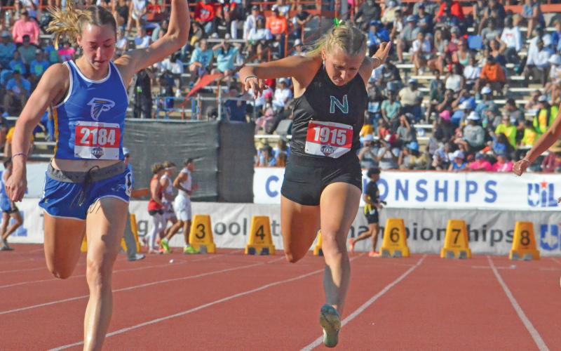 (COLTON MCWILLIAMS | CONTRIBUTED PHOTO) Catherine Youngblood competes in the 100-Meter dash Saturday, May 3 in the state championships. Youngblood came home with new hardware with both a bronze medal in the 100-Meter dash and a silver medal in the 200-Meter dash.