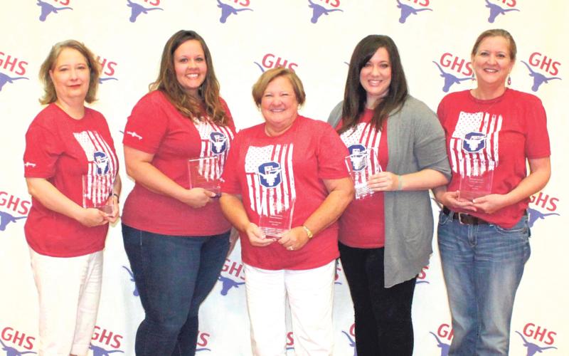 (ARCHIVE PHOTO | THE GRAHAM LEADER) Graham ISD held their Service and Employee of the Year Awards during their last official workday in June 2017. GISD staff that were recognized as the teachers of the year from left to right were Marva Thomas, Kacey Wakefield, Barbara Lewis, Breann Spivey and Michelle Lowrey.
