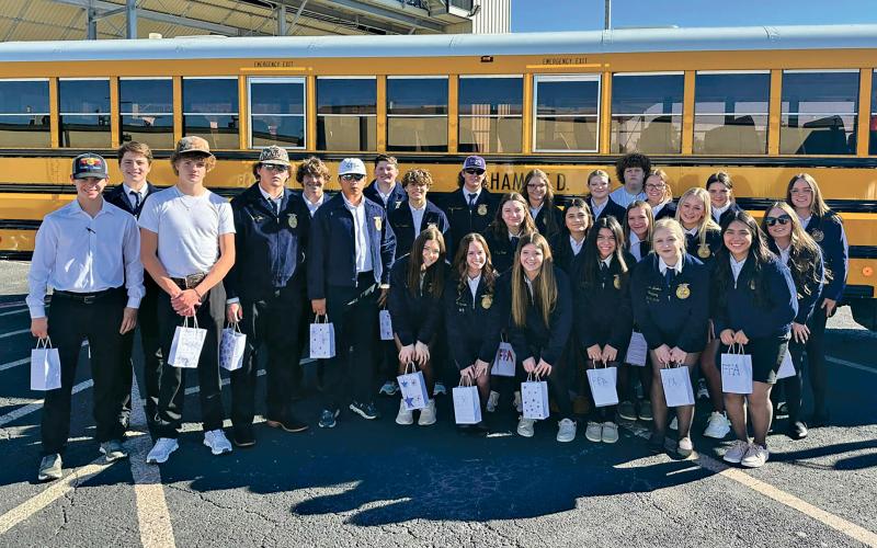 (GRAHAM FFA | CONTRIBUTED PHOTO) Teams from Graham FFA competed Monday, Nov. 6 in the Oil Belt District (Area IV) LDEs in Springtown. The teams competed in a variety of events, including Creed Speaking, Spanish Creed Speaking, Job Interview, and Public Relations.