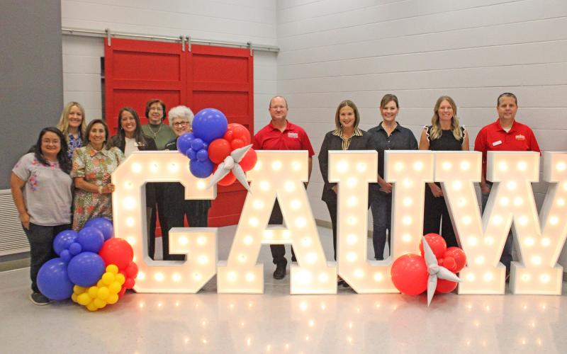 (ALEX HAVARDANKSY | THE GRAHAM LEADER) Volunteers with Graham Area United Way pose for a photo during the organization’s kickoff luncheon Thursday, Sept. 18 at North Central Texas College. The organization is 47% of the way to meeting their goal of $100,000.