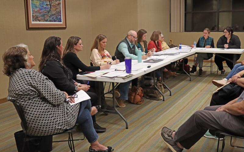 (THOMAS WALLNER | THE GRAHAM LEADER) The Library of Graham Advisory Board voted Thursday, Nov. 9 in favor of keeping “We Need to Talk About Vaginas: An IMPORTANT Book About Vulvas, Periods, Puberty and Sex!” The book is currently set to be relocated to a yet to be determined area of the library.
