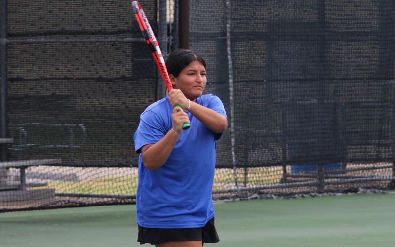 (ALEX HAVARDANKSY | THE GRAHAM LEADER) Jade Dospapas was named both a first team all-district line one nomination as well as an academic all-district player for Graham.