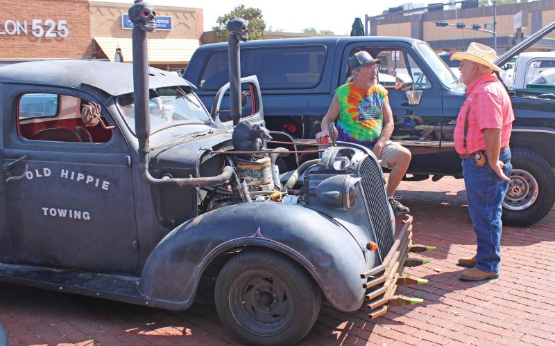 (ARCHIVE PHOTO | THE GRAHAM LEADER) Vehicles lined up on the inside of the square on Fourth Street for the 12th annual Cars and Stars car show. The show was canceled last year, but will be returning to the same location Saturday, Oct. 12.