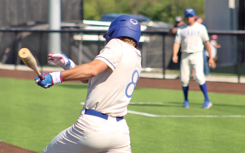 (ALEX HAVARDANSKY | THE GRAHAM LEADER) The Graham Leader is recognizing Harison Brockway as Athlete of the Week. Brockway provided the game winning hit for the Steers in their win or go home game three matchup Saturday, May 3 against the Lubbock Cooper Liberty Patriots. 