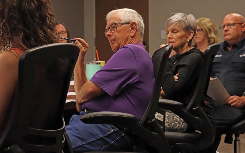 (THOMAS WALLNER | THE GRAHAM LEADER) Comprehensive Plan Advisory Committee Vice Chair Johnny Ford speaks during the first meeting of the board Thursday, Oct. 16. The board was tasked by the Graham City Council with establishing a plan for future consideration.