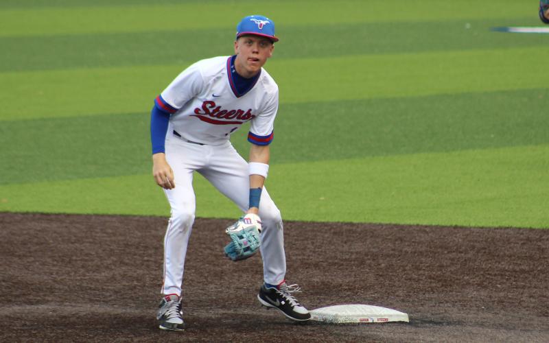 (ALEX HAVARDANSKY | THE GRAHAM LEADER) The Graham Leader recognizes Tanner Hurford as this week’s Athlete of the Week. Hurford has manned the shortstop position for the Steers this season and against the Clyde Bulldogs, he knocked in a hit and scored a run to lead the Steers to a 5-2 win.