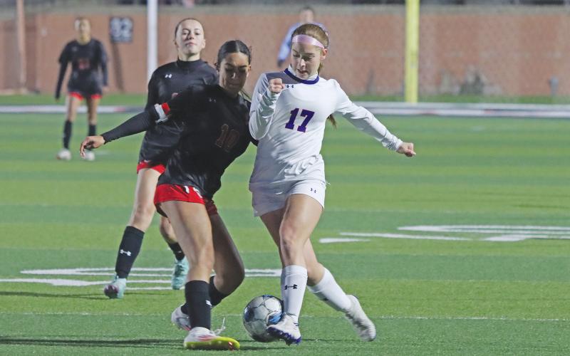 (THOMAS WALLNER | THE GRAHAM LEADER) Lady Blues athlete Adi Pinkston was named the District 4-4A Midfielder Most Valuable Player during the spring sports banquet held Tuesday, May 6 at Graham High School.