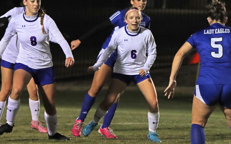 (KYLIE BAILEY | THE GRAHAM LEADER) The Graham Leader recognizes Ellie Weatherman as this week’s Athlete of the Week. Weatherman kicked the game winning goal against Decatur in a shootout to put the Lady Blues firmly at the top of the district. 