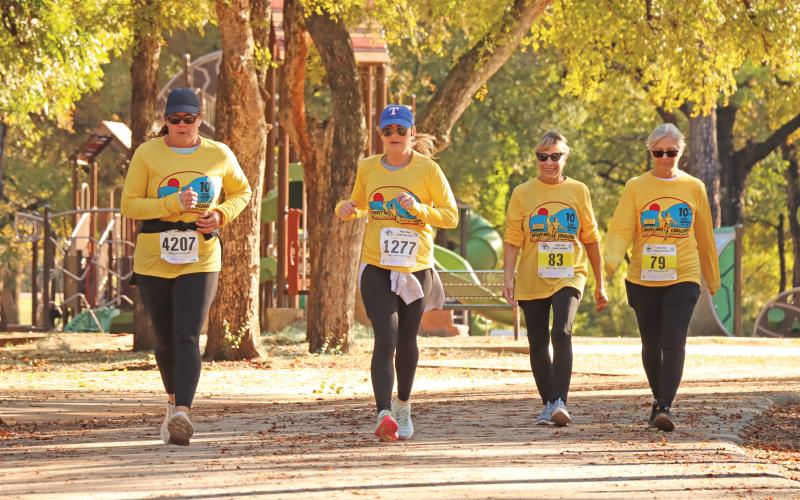 (ARCHIVE PHOTO | THE GRAHAM LEADER) The Spivey Hill Challenge featuring a 5K, Walk & Talk and Fun Run took off from Firemen’s Park in November. The Graham Parks Department Board of Directors recently met and spoke about developments with trails in the park.