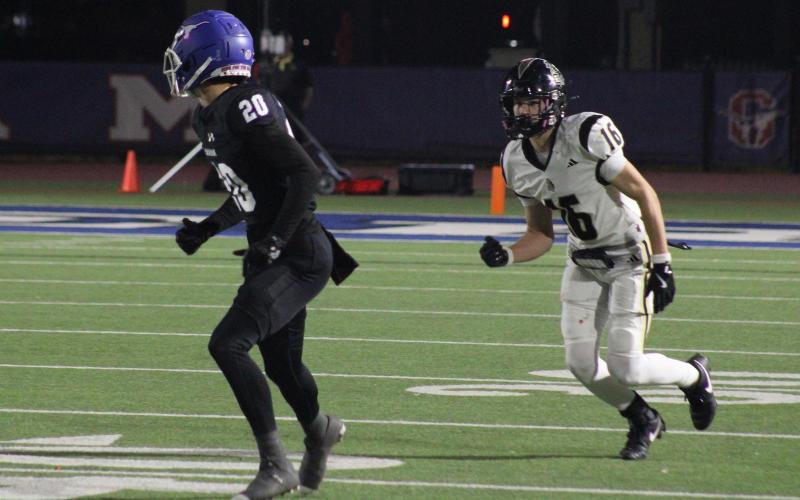 (ALEX HAVARDANKSY | THE GRAHAM LEADER) The Graham Leader is recognizing Jordan Alexander as this week’s Athlete of the week. Alexander made a statement play early in the Steers’ final regular season game against the Eagle Mountain Knights with a pick six to give Graham an early 7-0 lead Friday, Nov. 7. 