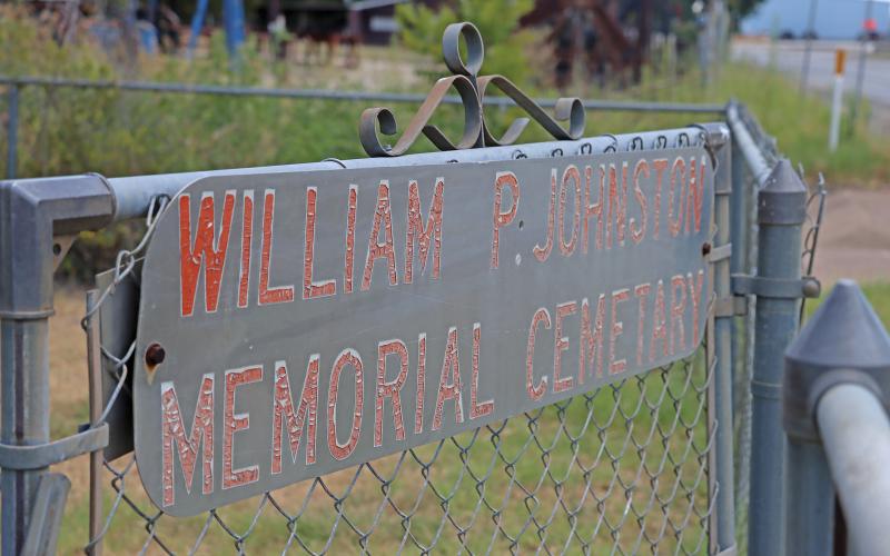 (THOMAS WALLNER | THE GRAHAM LEADER) The William P. Johnston Memorial Cemetery which is located across the Hwy. 380 Bypass from Oak Grove Cemetery. The cemetery, which was in a state of abandonment, got the attention of Vanessa Sims who searched for the property owner. The county determined it owned the property and is taking steps to restore the cemetery. 