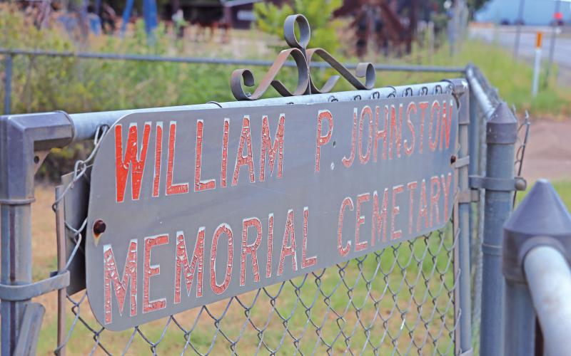 (ARCHIVE PHOTO | THE GRAHAM LEADER) The entrance to the William P. Johnston Memorial Cemetery located at across from Oak Grove Cemetery on the Hwy. 380 Bypass in Graham.