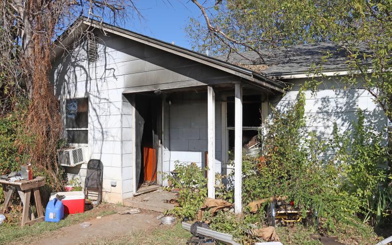 (THOMAS WALLNER | THE GRAHAM LEADER) The home of Ann and Wade Loftis where an electrical fire occurred Monday, Nov. 10. Due to the fire the home is uninhabitable and the Loftis family is seeking support. 