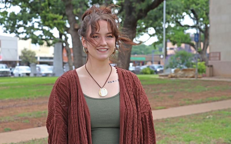 (THOMAS WALLNER | THE GRAHAM LEADER) After starting at The Graham Leader in April, Tristin Nugen has worked to help promote businesses throughout the area in her position as an advertising representative.