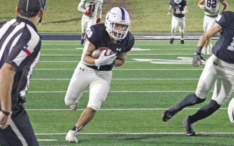 (ALEX HAVARDANKSY | THE GRAHAM LEADER) The Graham Leader recognizes Mike Garcia of the Steers as this week’s Athlete of the Week. Garcia had 39 yards rushing and 97 yards receiving, along with a receiving touchdown Friday, Nov. 21 in the Steers’ 35-28 area championship.