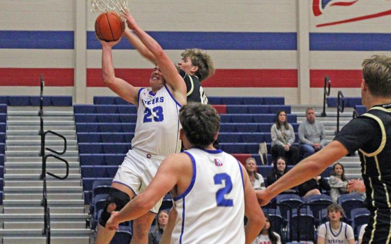 (ALEX HAVARDANSKY | THE GRAHAM LEADER) The Graham Leader is recognizing Thomason Burkett as this week’s Athlete of the Week. Burkett had seven points as a returning player to the Steers’ lineup in their 63-39 loss to the Henrietta Bearcats. 