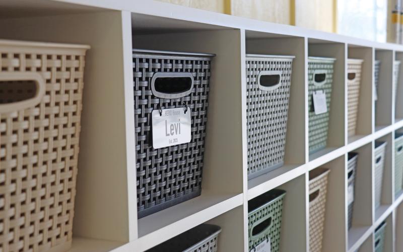 (THOMAS WALLNER | THE GRAHAM LEADER) Storage containers where members of the Hero House will store items when they are at the location. The new facility will have its grand opening in May after a year of fundraising and construction.