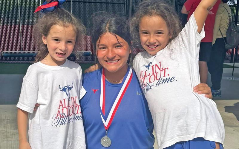 (GHS TENNIS | CONTRIBUTED PHOTO) The Graham Leader is recognizing Jade Dospapas of the Lady Blues as this week’s Athlete of the Week. Dospapas advanced to the regional tournament in tennis after finishing as the girls singles tournament runner up in Brownwood. 