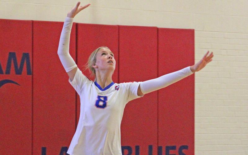 (ALEX HAVARDANSKY | THE GRAHAM LEADER) The Graham Leader is  recognizing Kya Cooper of the Lady Blues as this week’s Athlete of the Week. Cooper dominated at the setter position during the Denver City tournament while also picking up significant kills and aces. 