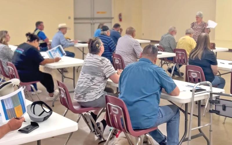 (OPD | CONTRIBUTED PHOTO) The Olney Police Department and Central Plains Center hosted a Narcan training course Thursday, March 27 at the Olney Civic Center. A training course will be held Monday, May 12 in Graham.