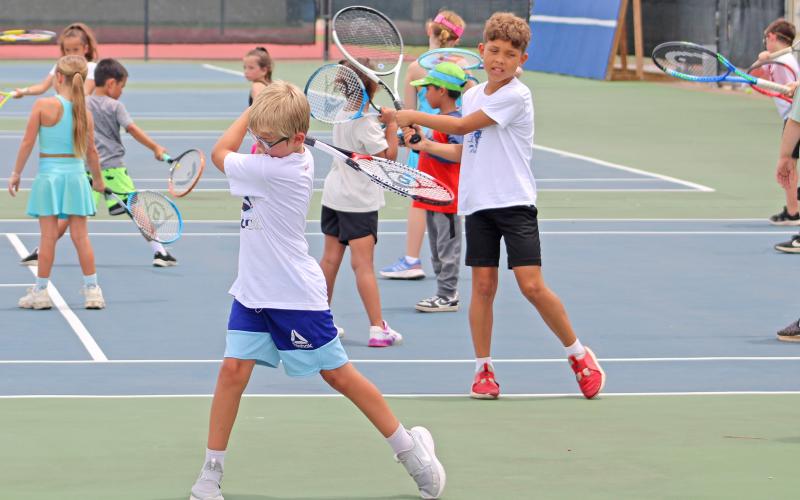 (ARCHIVE PHOTO | THE GRAHAM LEADER) The Graham High School tennis program will host its annual summer tennis camp from June 1-3 at the GHS tennis courts. Coach Matt Birdwell which will be split into sessions for first through fifth graders and incoming sixth through ninth graders.