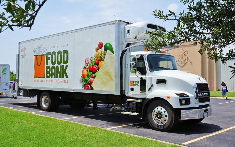 (WFAFB | CONTRIBUTED PHOTO) The Wichita Falls Area Food Bank Produce Express truck will be moving to the Young County Arena and will continue providing free food to the community each month.