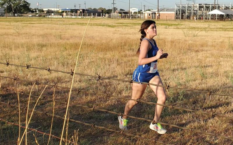 (CONTRIBUTED PHOTO | GRAHAM CROSS COUNTRY) The Graham Steers and Lady Blues competed Thursday, Sept. 7 in the Mineral Wells Ram Invitational. The runners continue to improve as the season progresses and they look forward to district meets in five weeks.