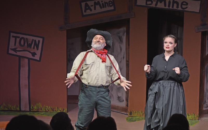 (THOMAS WALLNER | THE GRAHAM LEADER) Graham Regional Theater presented the melodrama ‘B Mine Forever’ in March. The theater hosts one melodrama each year where the audience can boo the villain and throw popcorn from the stands.