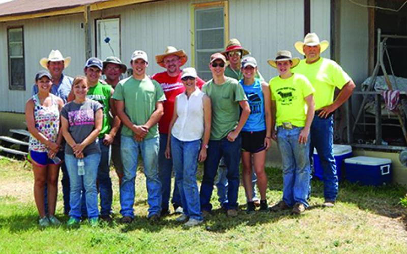 The mission team from First United Methodist Church of Newcastle gathered for a group photo. They are, l-r, front row: Mackenzie Lowe, Melanie Lowe, Cody Lowe, Phyllis Lowe, Jeb Owens, Kelsey Shields and Jonathan Rogers; back row: Kenneth Lowe, Matthew Lowe, Kerry Lowe, Rev. Michael Cyr, Shot Lowe and Jackie Jordan.