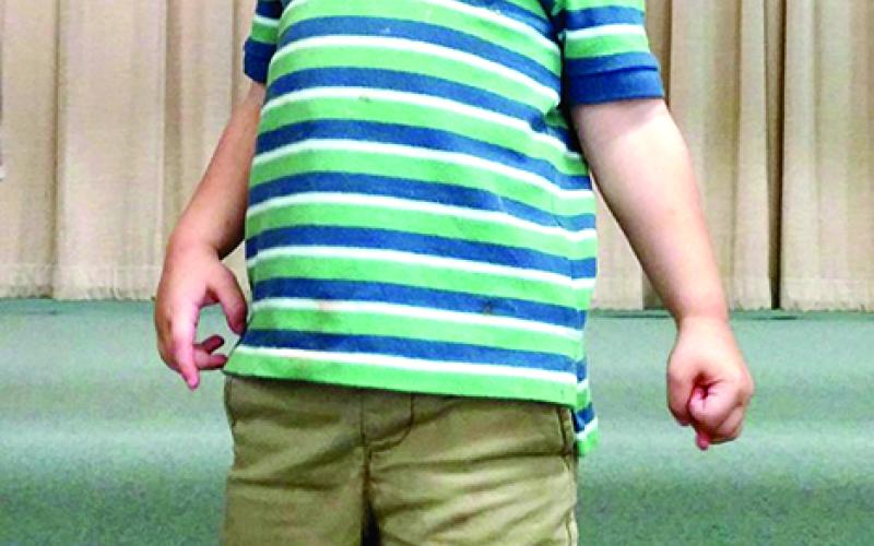 The youngest attendee at the 64th annual Rocky Mound Reunion was George Bryan Oliver, age 2, son of Jason and Leann (Robertson) Oliver. (Courtesy photos)