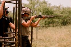 A participant practices shooting skills during Ram Camp at Bretting Texan Ranch near Olney. (Bretting Texan Ranch/Submitted)