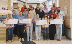 (GISD | CONTRIBUTED PHOTO) Students and staff of Graham High School are presented grants Monday, May 18 from the Graham Public Education Foundation. GHS was presented with four grants totaling over $50,000.