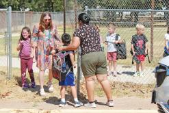 (ARCHIVE PHOTO | THE GRAHAM LEADER) Students from Crestview Elementary School are picked up on the first day of school in 2023-2024 school year. Crestview serves as the single location in Graham ISD for the summer meals program. 