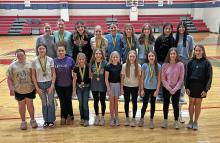 (KIM BREWSTER | CONTRIBUTED PHOTO) The Graham Junior High School Lady Blues team which participated in the Boyd Junior High Relays this week and brought high marks to the competition. The meet was held Tuesday, Feb. 25.