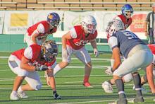 (FILE PHOTO | THE GRAHAM LEADER) Graham’s Brody Bates represented Graham on the red team for the all-star football game at Shotwell Stadium in 2022 for the FCA All-Star Festival.